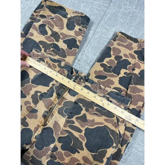 Vintage 70s? Elastic Waist Duck Camo Hunting Pants Talon Zipper Read Below - Picture 4 of 7